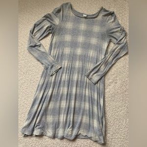 Old Navy Plaid Long Sleeve Shirt Dress